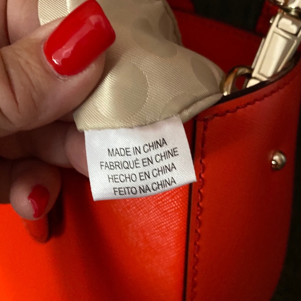 🎉SOLD🎉Kate Spade Orange Saffiano Satchel Handbag - Picture 12 of 13